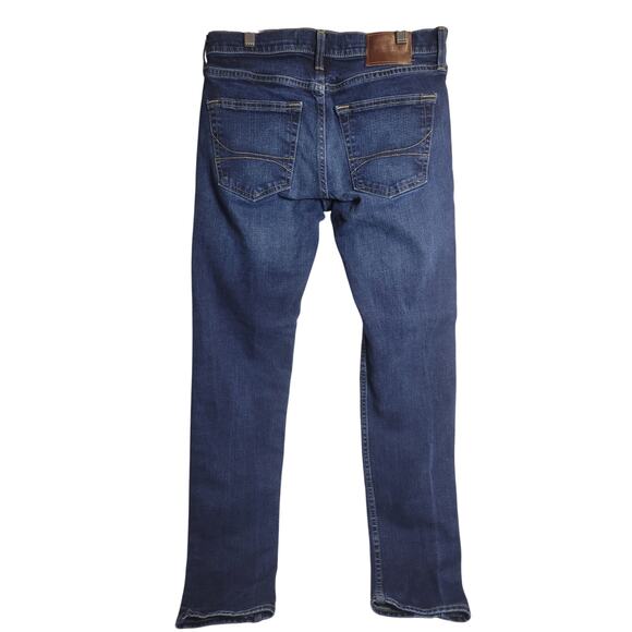 Hollister Denim Jeans Skinny Epic Flex Dark Wash Mens 29x32 Stretch Blue - Picture 2 of 5